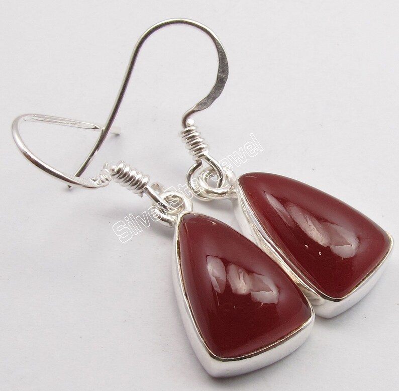 Bridesmaid Collection Stone Choice RAINBOW MOONSTONE ear rings 1.3 Color Options Triangle Earrings 925 Sterling Silver Jewelry