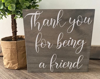 Thank You For Being A Friend Etsy Thank You For Being A Friend Etsy