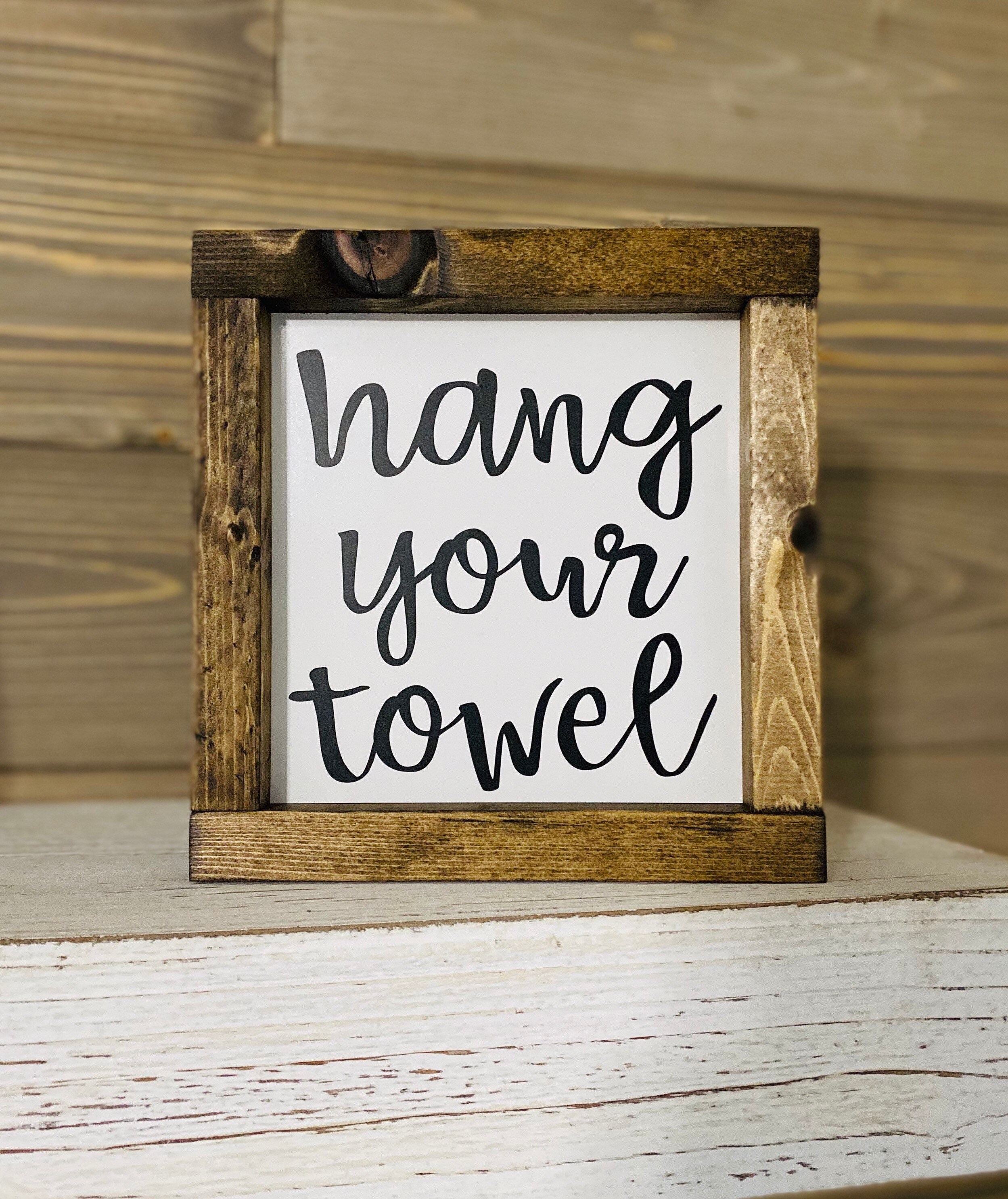 Hang Your Towel Bathroom Sign Etsy
