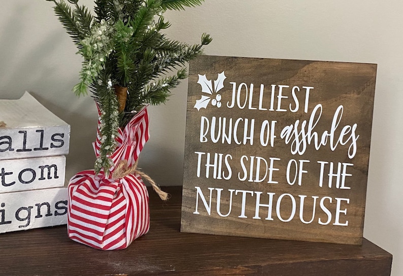 Jolliest Bunch Wood Sign Christmas Vacation Wood Sign  Etsy