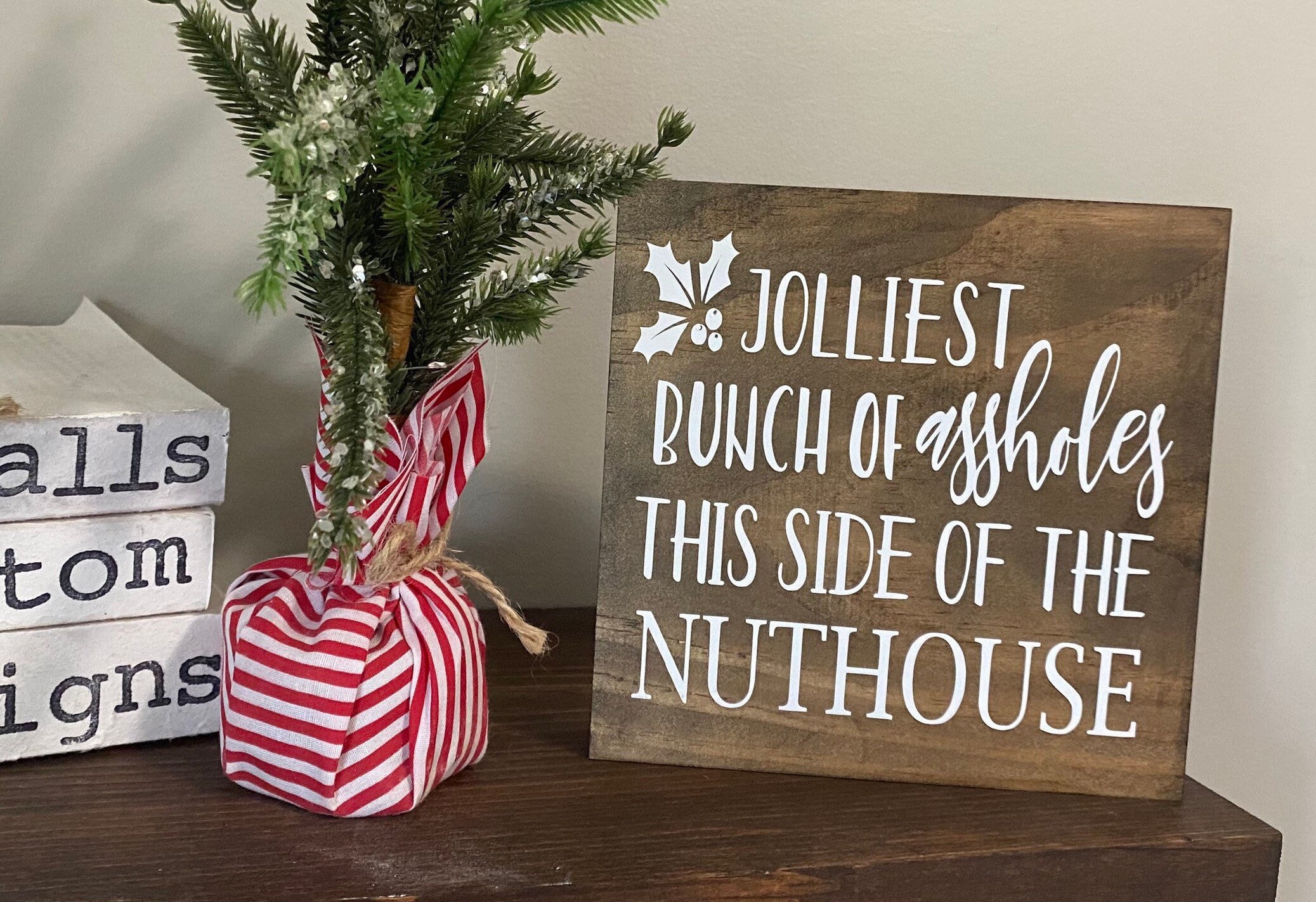 Jolliest bunch wood sign, Christmas Vacation Wood Sign, Jolliest Bunc…