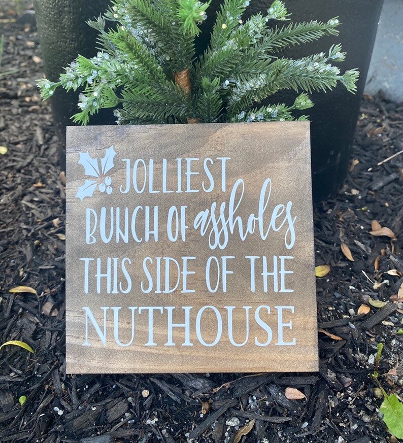 Jolliest Bunch Wood Sign Christmas Vacation Wood Sign  Etsy