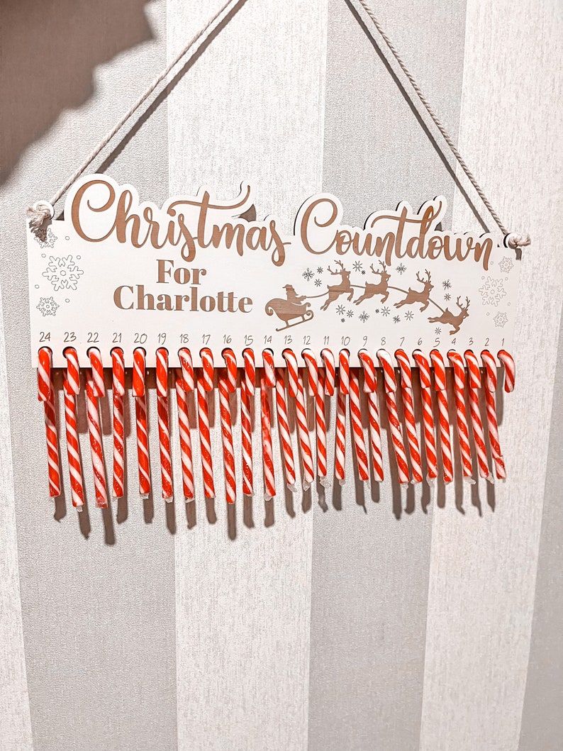 2024 Candy Cane Advent Calendar, Advent Calendar Wooden, Advent