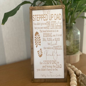 Placa de papá intensificada, Día del Padre, regalo sentimental para padrastros
