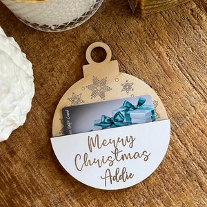 Titular de la tarjeta de regalo de Navidad, forma de adorno con diseño de copo de nieve, ideas de regalos para maestros, abuelos, tías y tíos, personalizado