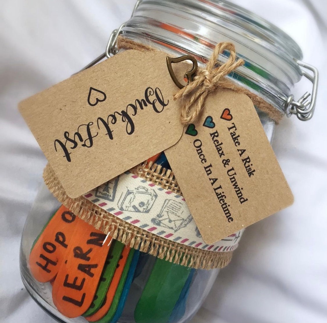 Bucket List Jar Etsy