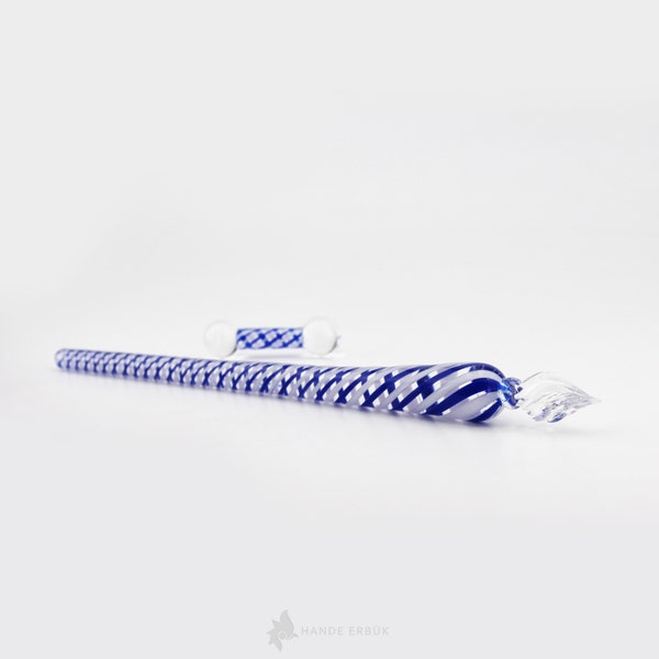 Glass Dip in Pen - Twisted Cane Cesmi Bulbul Handmade Glass Art Calligraphy Pen