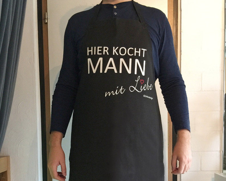 Schürze Hier kocht Mann mit Liebe Bild 3