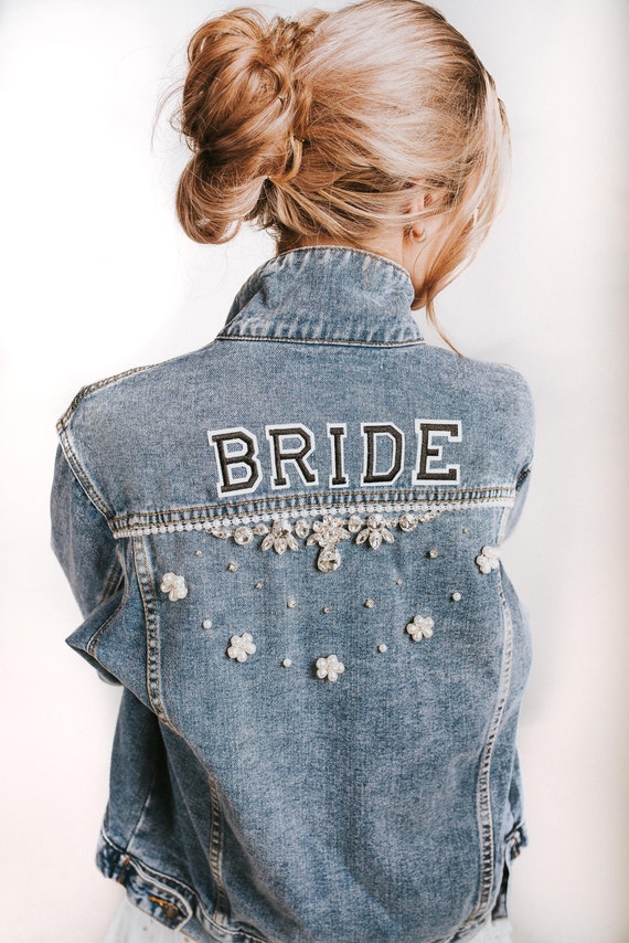 PERSONALISED Pearl Embellished Denim 