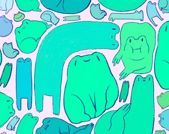Frog Wallpaper Etsy