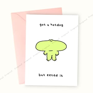 Carte grenouille amitié stupide - carte de voeux célébration grenouille - carte copain crapaud - nouveauté