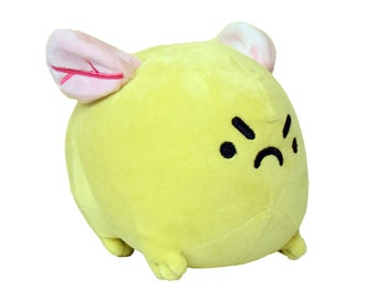 Grumpy the Angry Toad Plush - Frog Plushie - Round Little Amphibian Friend - Stuffed Toy