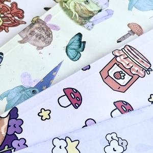 Froggy Notebooks - A5 - Fairy - Mushrooms - Cottagecore - Magic Froggies - Rainy Day - Frog Patterns