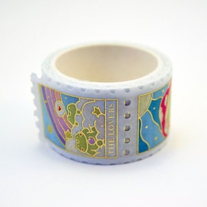 Foil Stamp Taro-frog Washi Tape - 5M Long 2.5cm Wide Scrapbooking Washi-tape - Frog Tarot Themed Decorative Tape