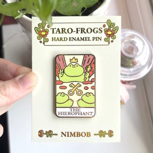 Tarot-Frösche Die Liebenden Freundschaftsgeschenk harte Emaille goldenes Metall Frosch-Anstecknadel albern niedlich Neuheit Sammlerstück Bild 3