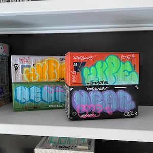 Graffiti Mini-Container mit abnehmbarem Deckel – Urban Style Aufbewahrungsbox