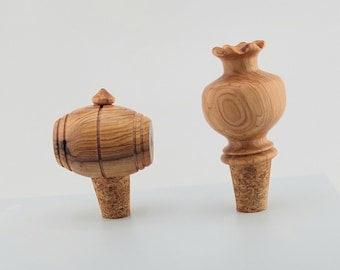 Olive Wood Wine Bottle Corks - Stoppers No (3)