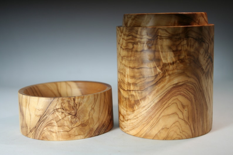 Olive Wood Lidded Box - Etsy