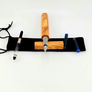 Penna stilografica in legno d'ulivo stile 1