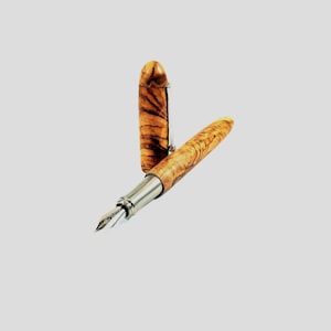 Penna stilografica in legno d'ulivo stile 3