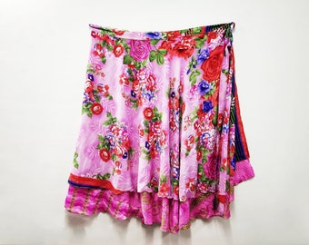 Silk Sari Wrap Skirt