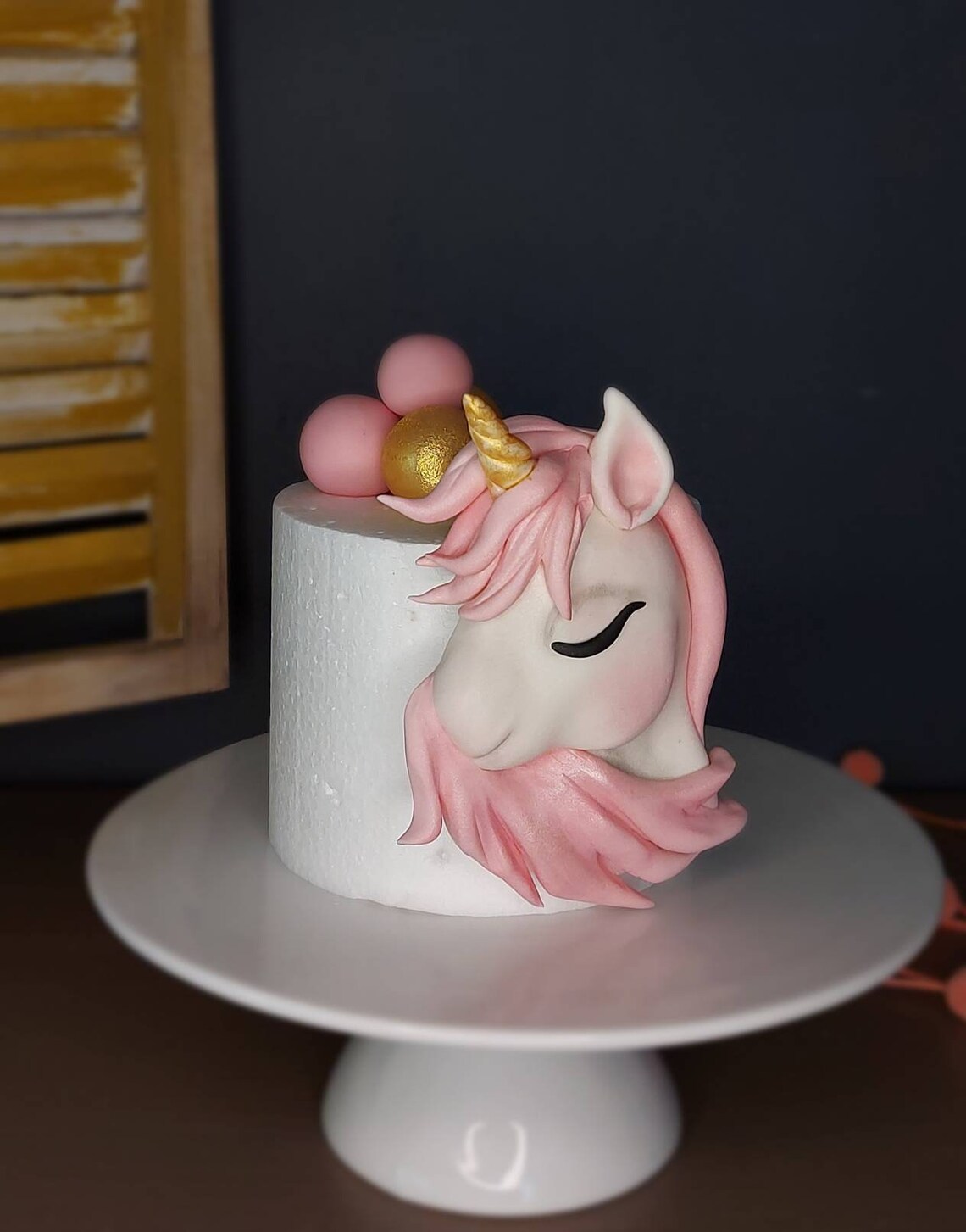 Baby 2D Unicorn Edible fondant Cake Topper Etsy