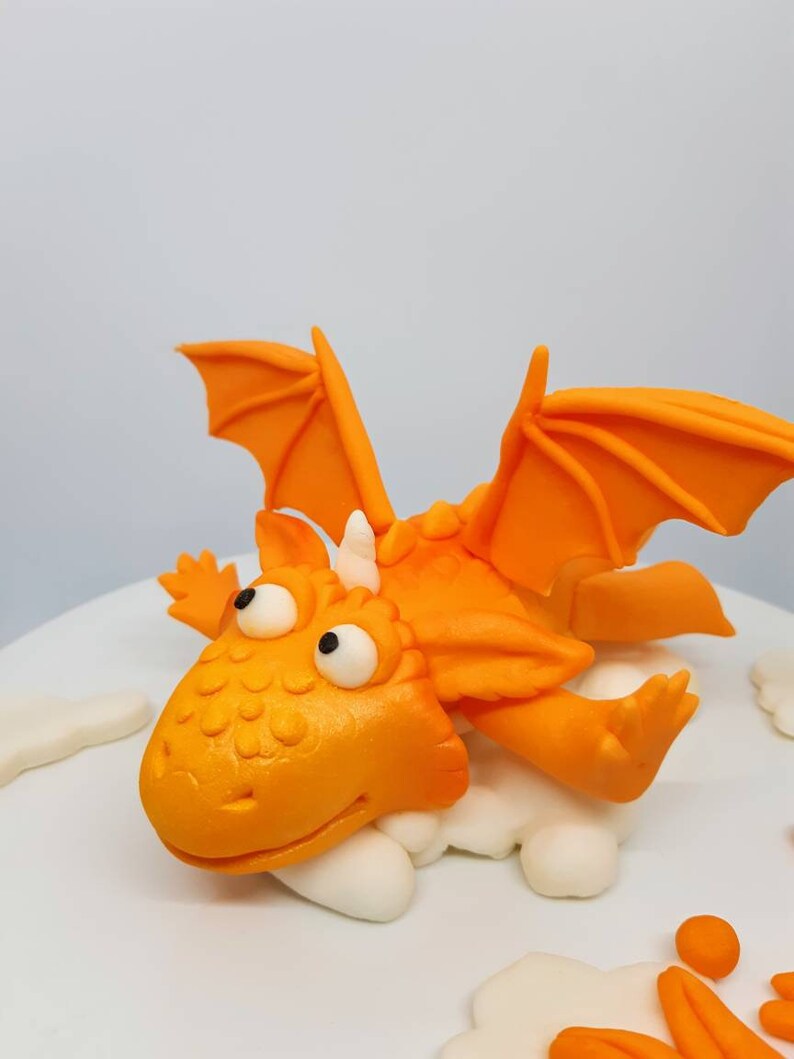 Zog Dragon edible fondant cake toppers Etsy