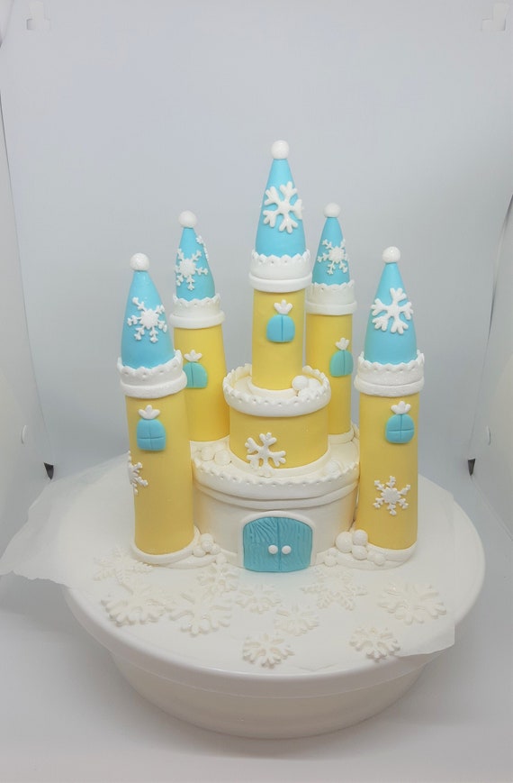 Disney Frozen Castle Set Fondant Edible Cake Topper Etsy