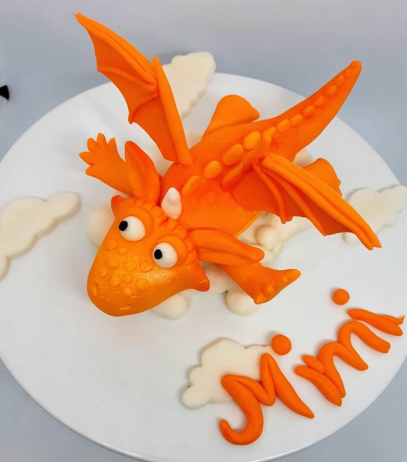 Zog Dragon edible fondant cake toppers Etsy