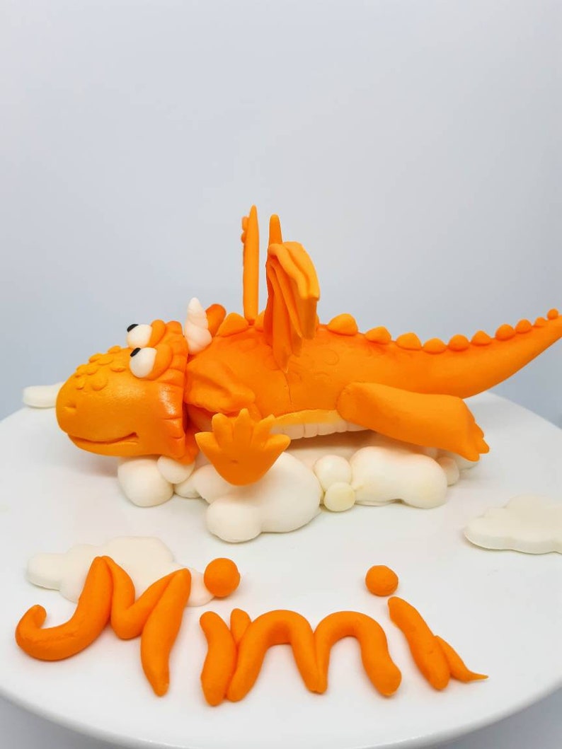 Zog Dragon edible fondant cake toppers Etsy