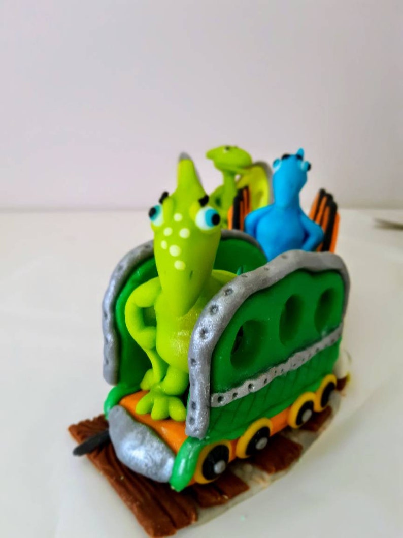 Dinosaur Train Tiny Shiny And Don Cake Topper Set Custom Etsy