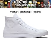 Custom Hand Painted Made To Order White High Top Chuck Taylor All Star Classic Converse (Men Women)