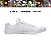 Custom Hand Painted Made To Order White Low Top Chuck Taylor All Star Classic Converse (Men Women)