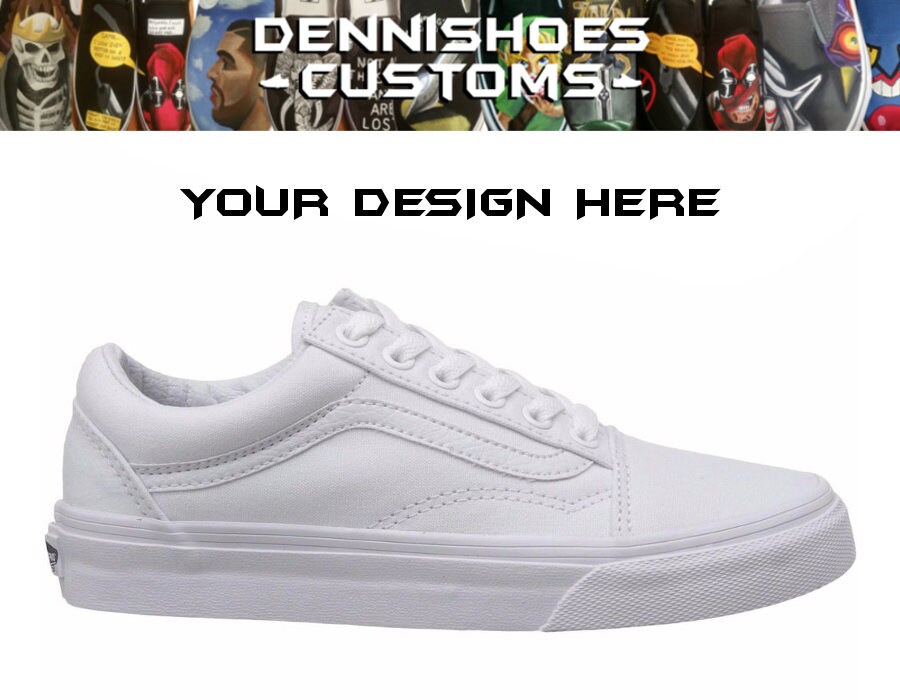 white canvas old skool vans