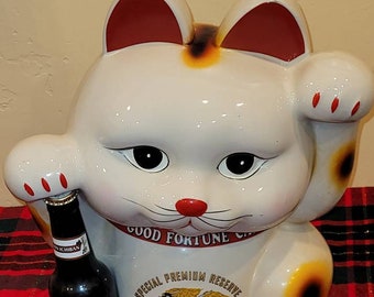 ヴィンテージ XXL セラミック磁器招き猫の広告キリン一番ビール - Etsy