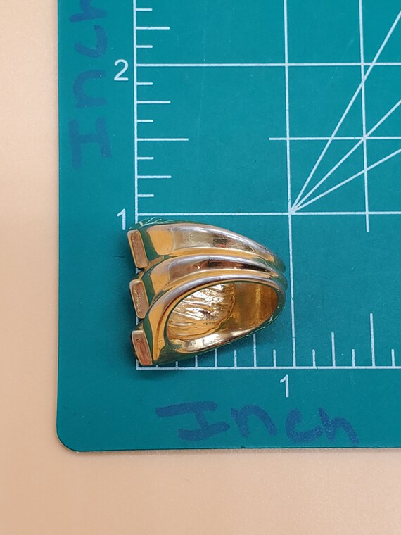 Vintage 18KHGE statement ring - image 9