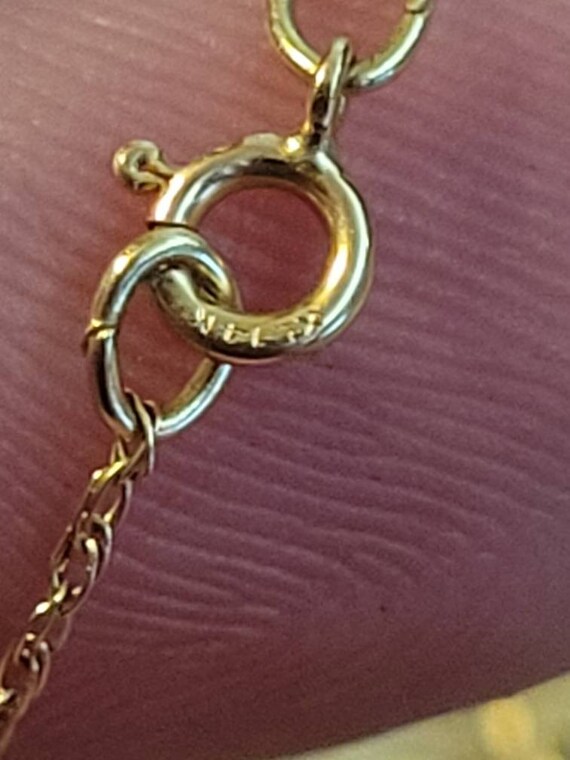 Vintage 14k Number One Friend pendant on 14k chain - image 3