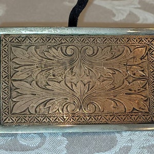 Vintage Southwestern Nickel silver brass top belt buckle