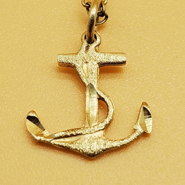Gold Anchor Charm Etsy