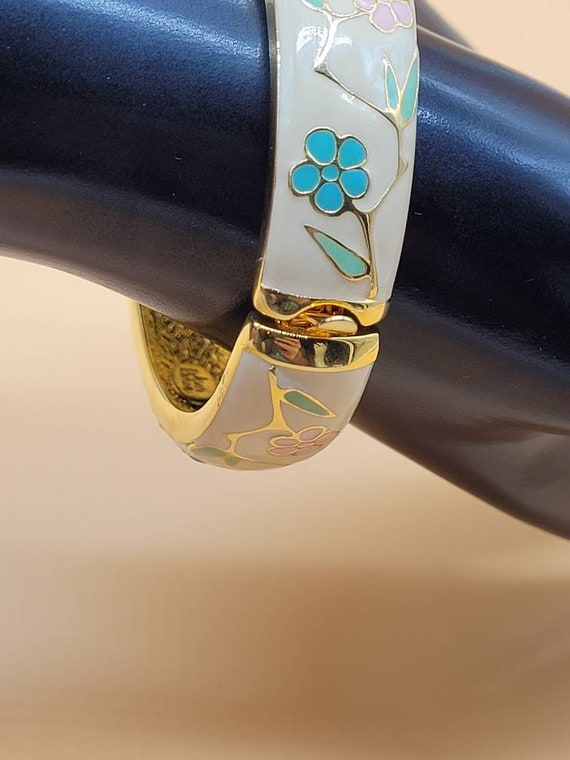 Joan Rivers enamel butterfly bangle bracelet - image 7