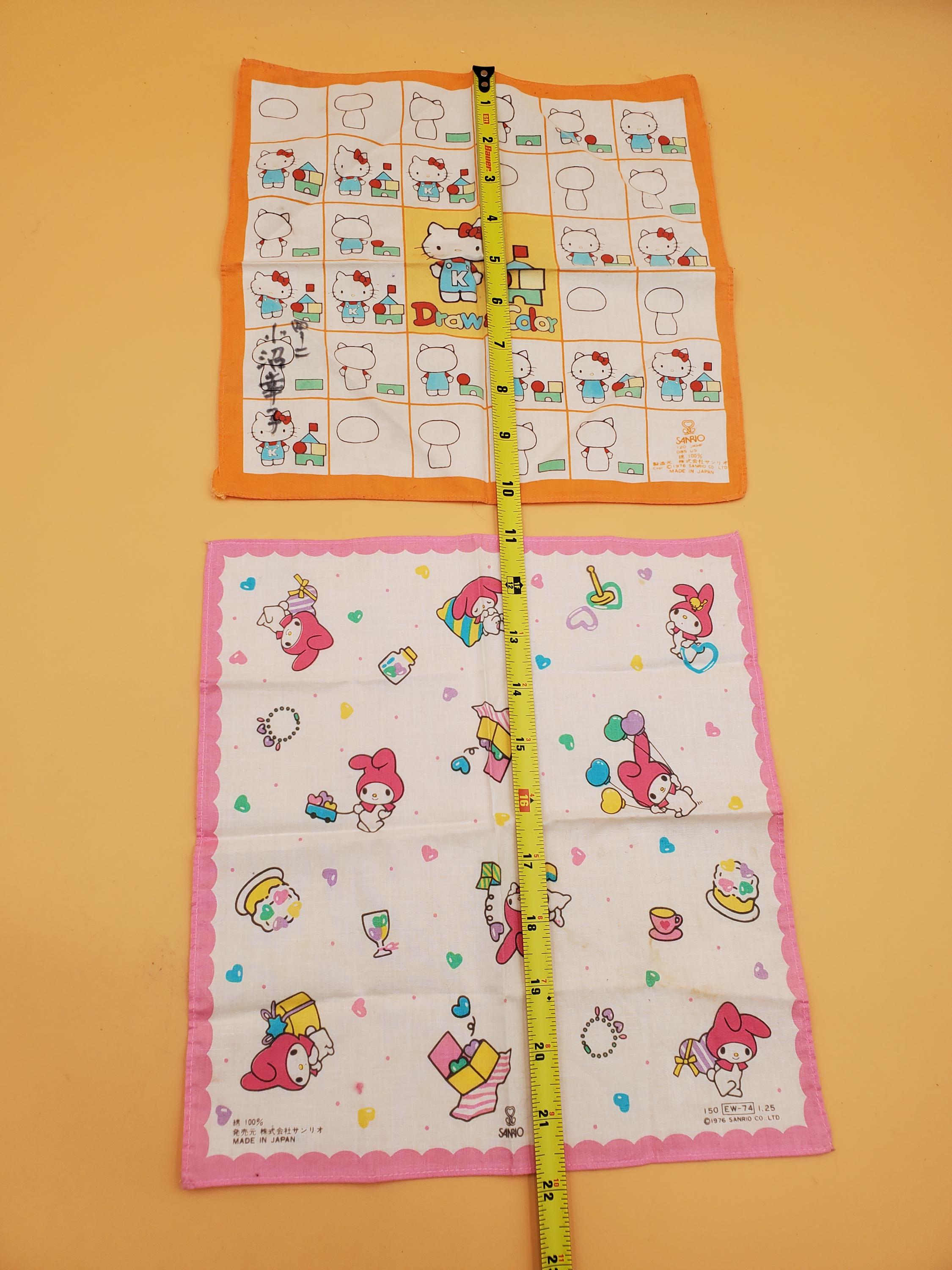 Sanrio Hello Kitty Handkerchief Vintage 1976 Kittiler