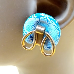 Vintage Matisse copper enamel clip on earrings