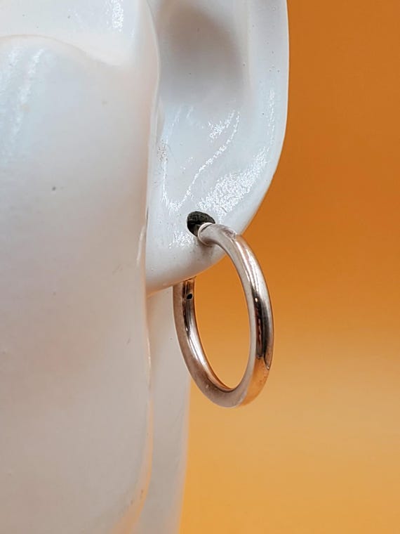 Vintage Sterling Hollow Tube Pierced Hoop Earrings - Etsy