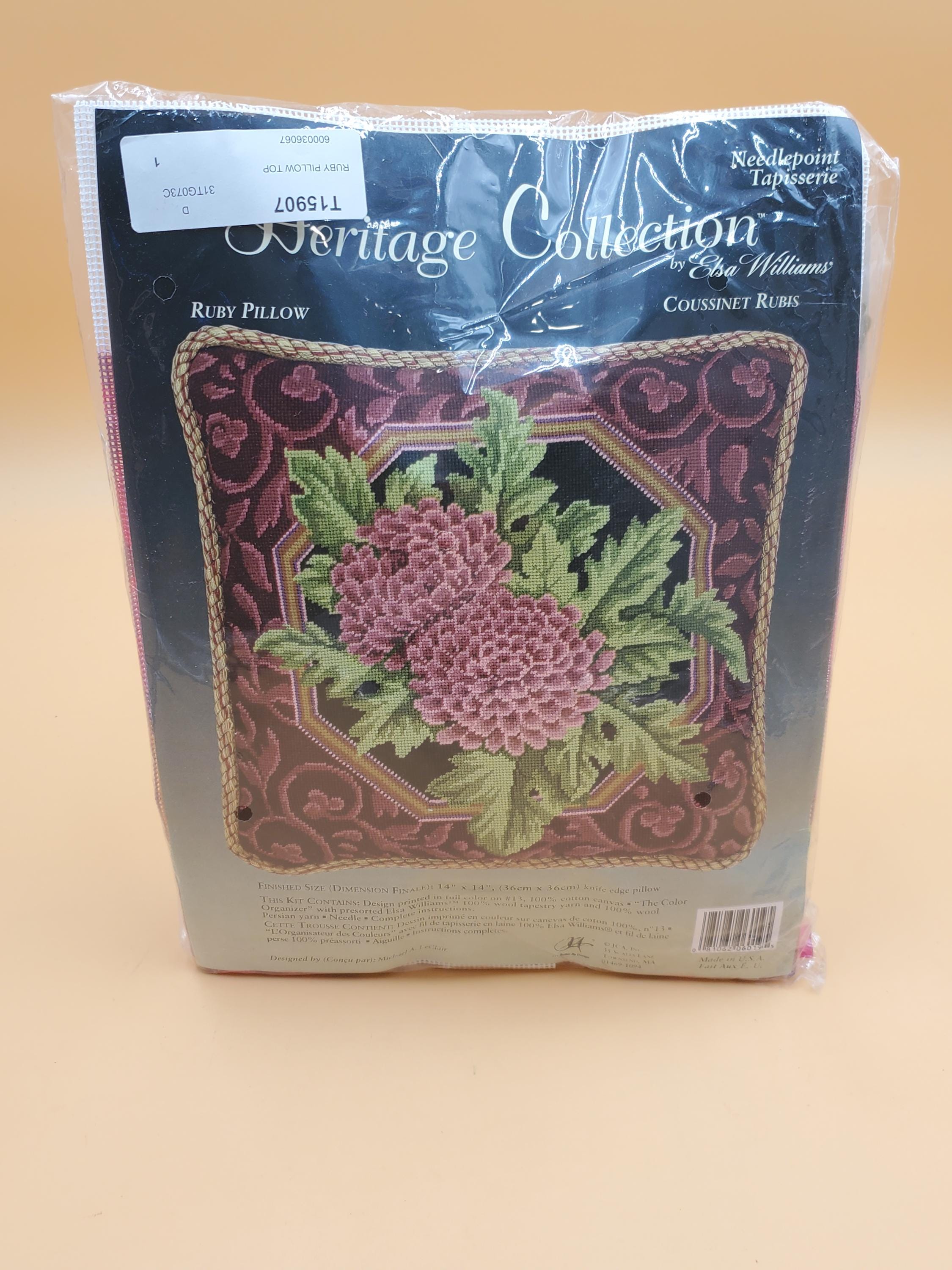 Vintage Heritage Collection Elsa Williams Ruby Pillow Kit - Etsy