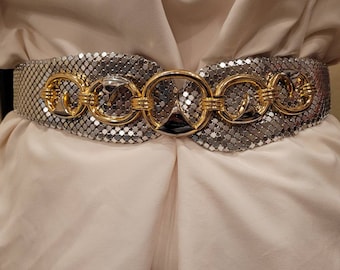 Vintage 29” Silver Tone Metal Mesh Belt With Buckle – Retro  display picture 3