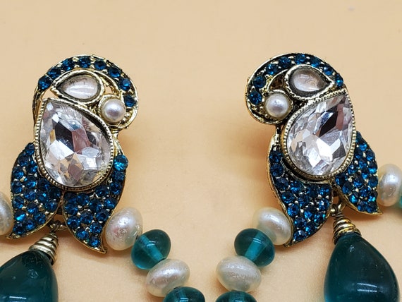 Vintage Indian Jhukma wedding earrings - image 9