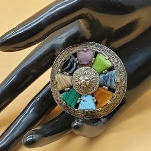 Vintage Miracle Scottish stone brooch