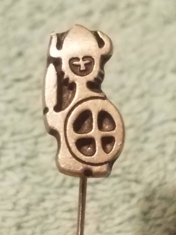 Vintage Sweden Pewter viking stick pin - image 1