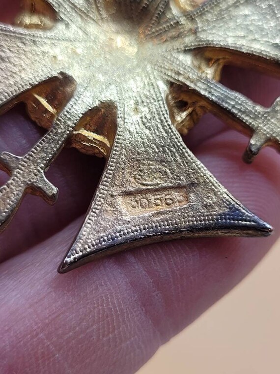 Vintage B&W Butler and Wilson enamel medallion ri… - image 8