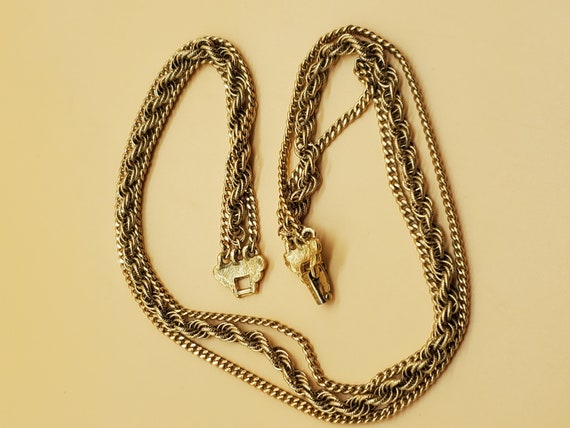 vintage Monet 3 strand gold tone choker necklace - image 7